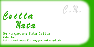 csilla mata business card